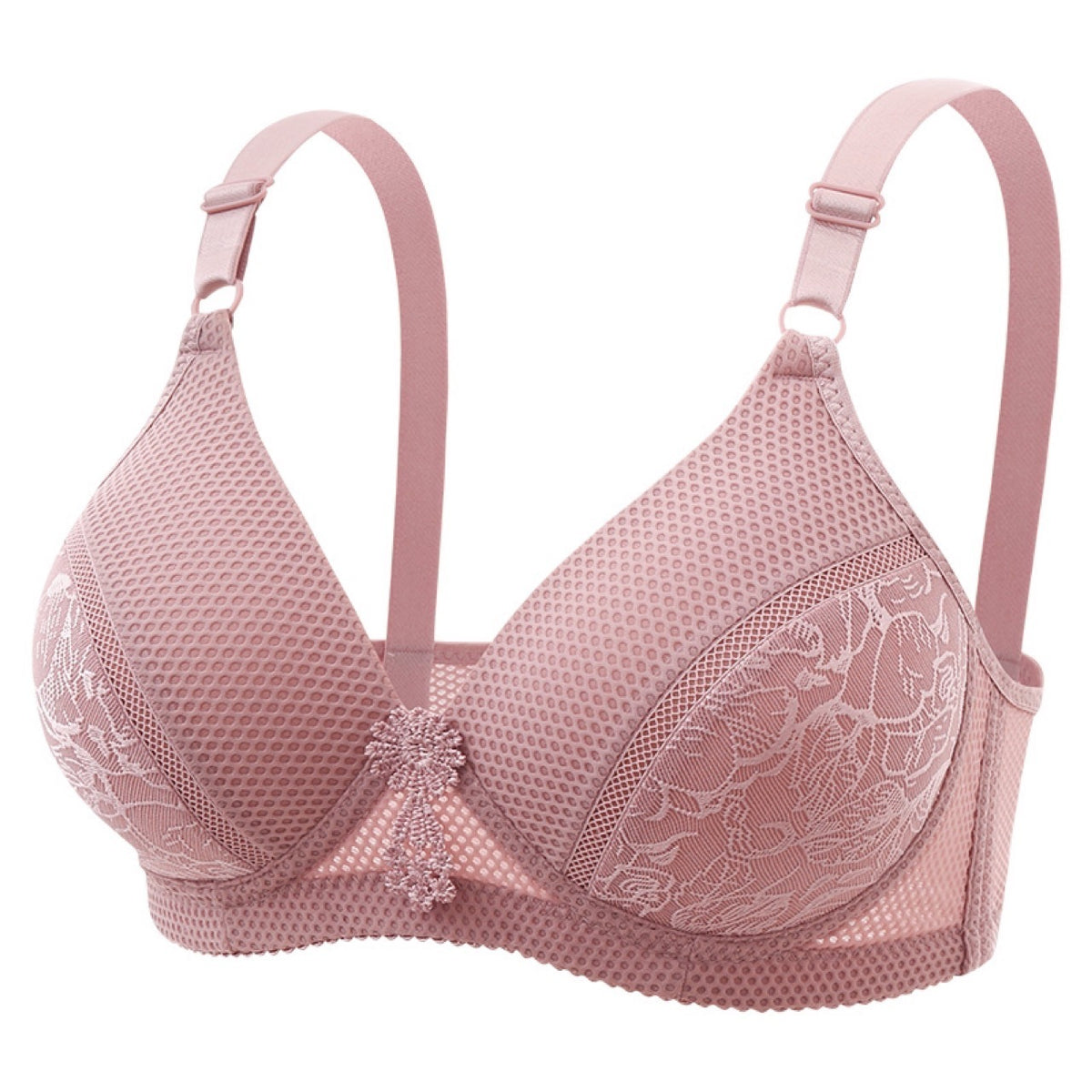 Women's Steel Wire Mesh Medium Cup Plus Size Push Up Underwear
