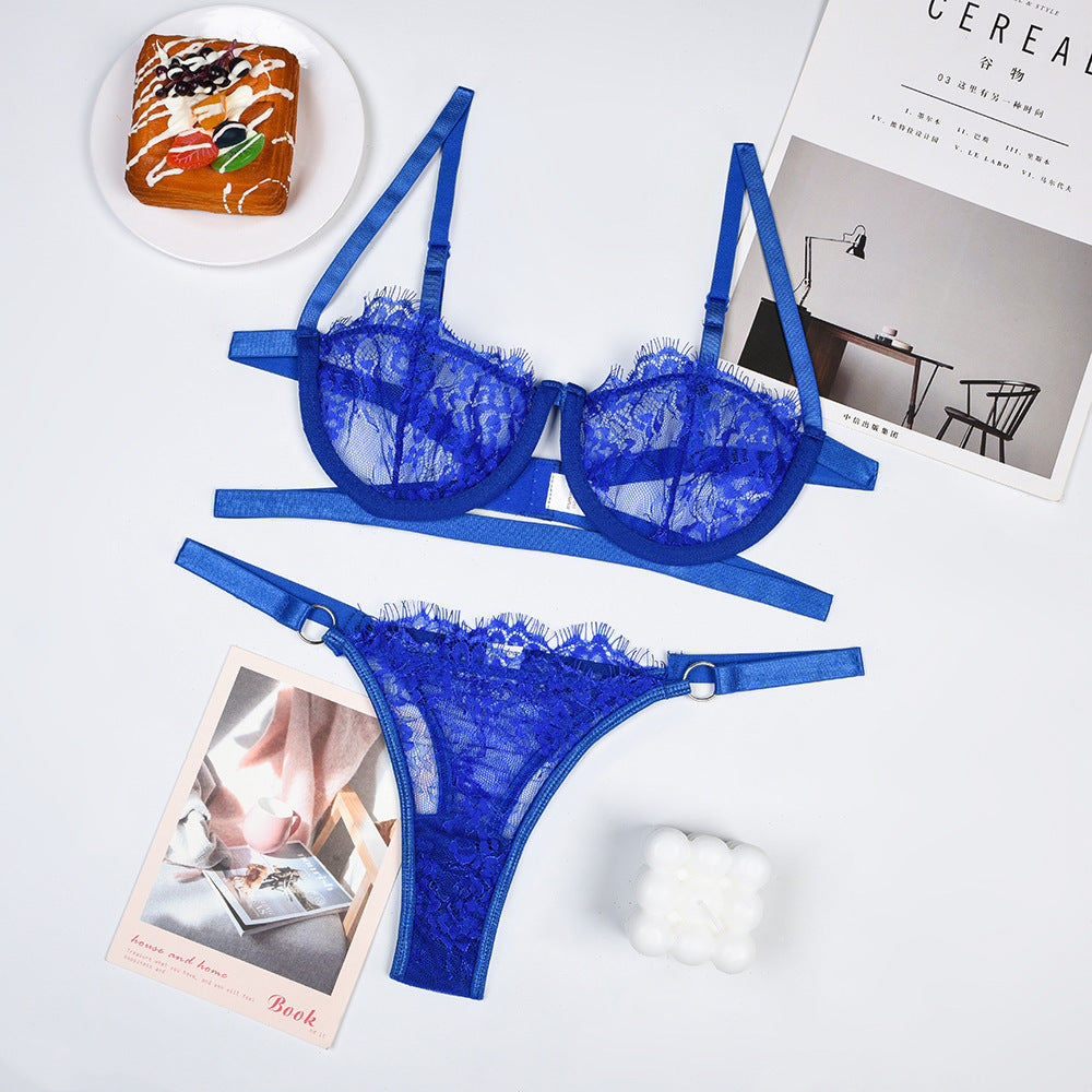 Underwire Lace Sexy Bra Wrap Underwear Set
