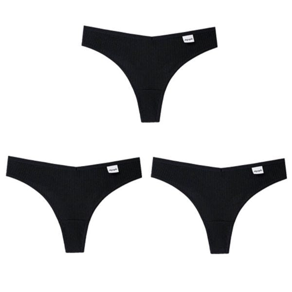 New Japanese Threaded Cotton Underwear Women's Breathable Low-waist  Seamless Cotton Girls Narrow-side Briefs Students