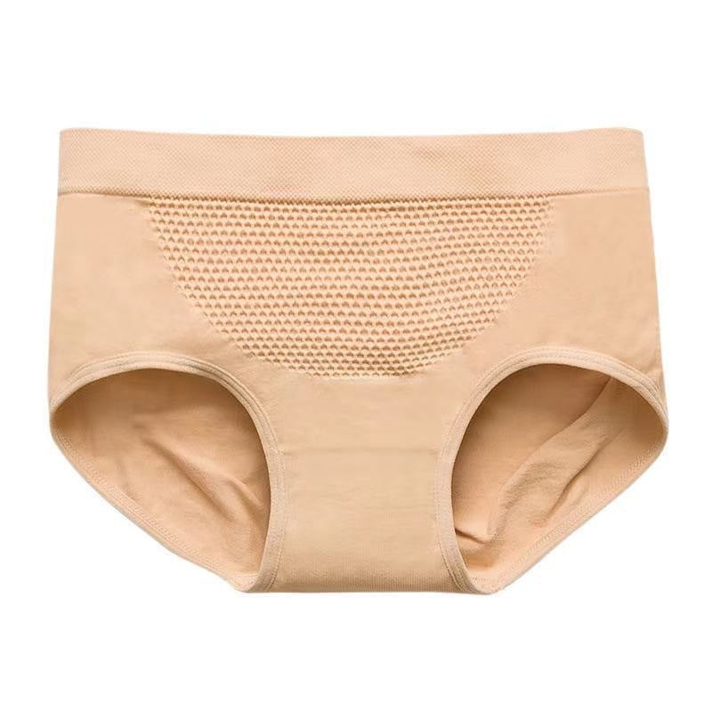 D Honeycomb Mid-waist Slim-fit Hip-lifting Breathable Physiological Girl Underwear