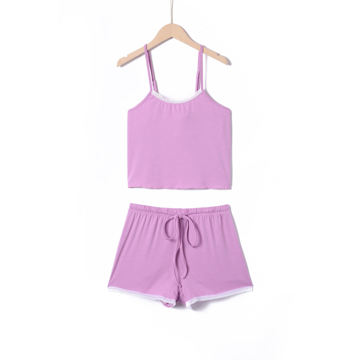 Loose Solid Color Homewear With Braces Women