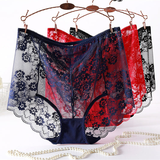 Plus Size Lace Women's Transparent Abdomen Seamless Women's Underwear