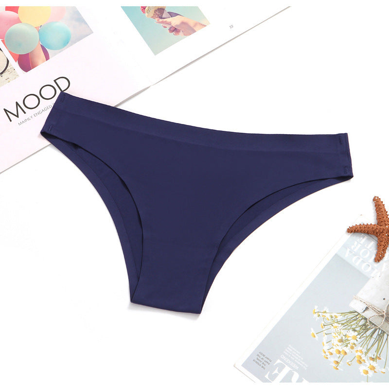 Pure Color Seamless Sexy Ladies Plus Size Briefs
