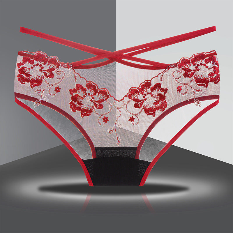 Briefs Women's Lace Underwear Sexy Hip Slimming