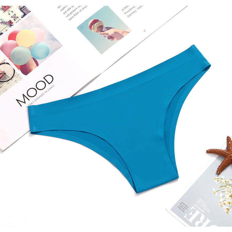 Pure Color Seamless Sexy Ladies Plus Size Briefs