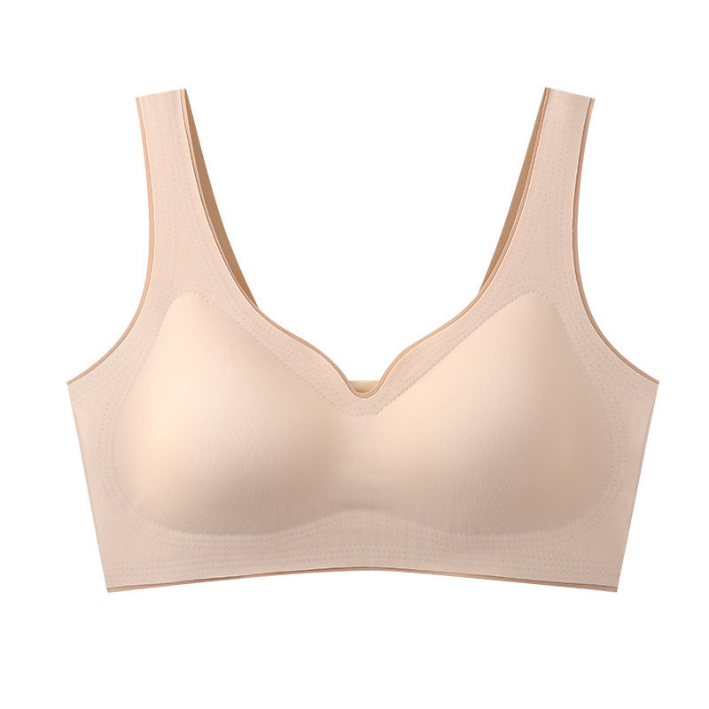 Thailand Seamless Latex Underwear Ladies Ice Silk One Piece Girl Sports Yoga Sleep Vest