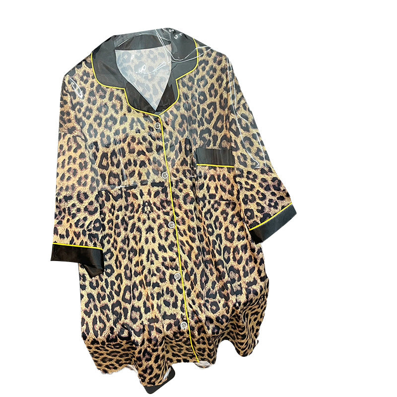 Summer Wild Leopard Print Women's Pajamas