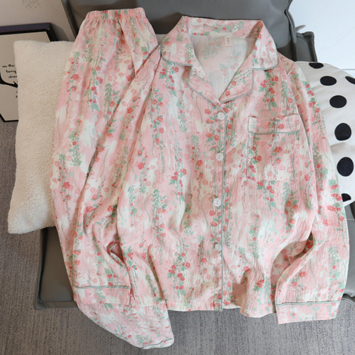 Cute Women's Autumn Long-sleeved Trousers Pajamas