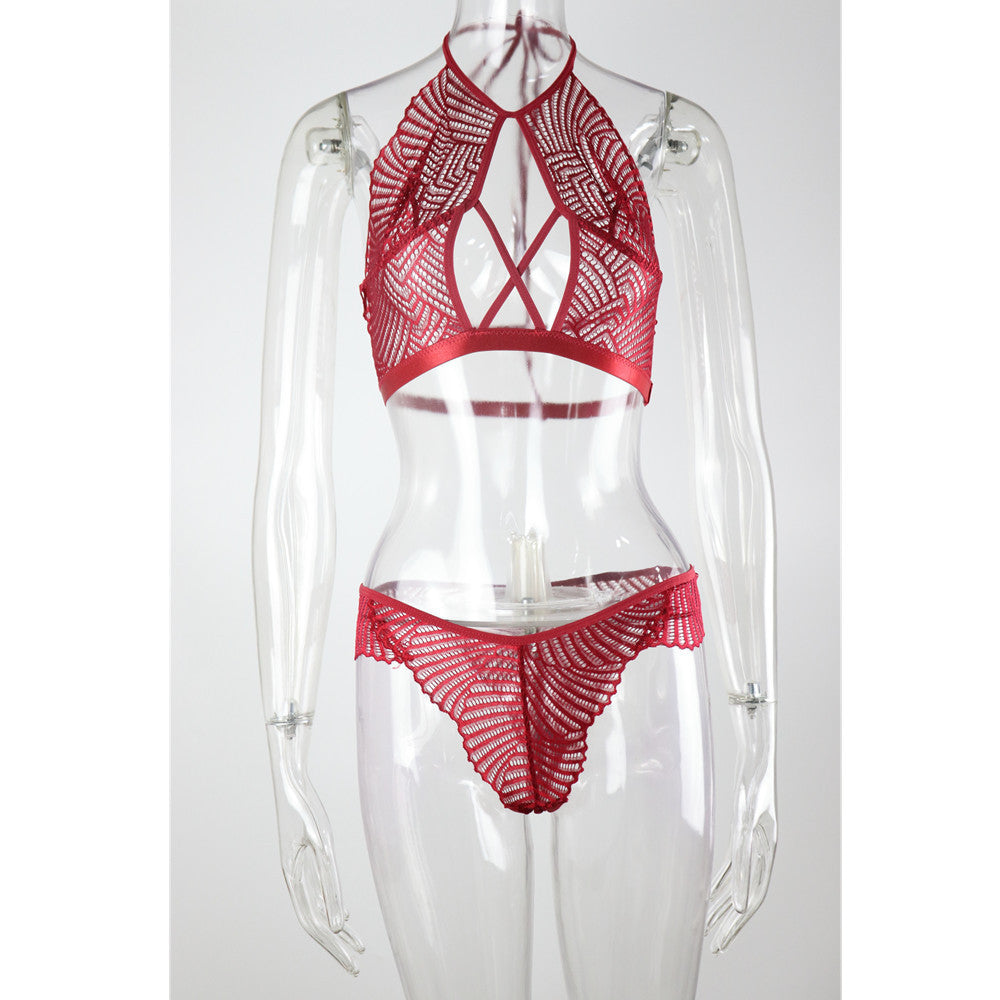Perspective Pajama Lace Strap Set Two Piece Set