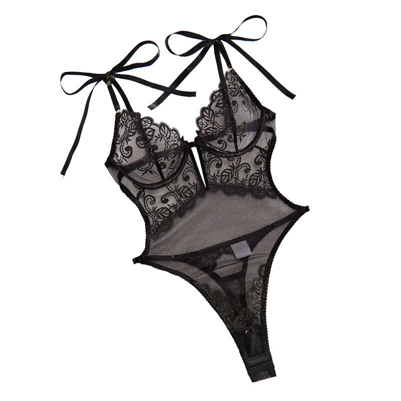 Lace Embroidery See-through Sexy Seduction Body-shaping Corsets