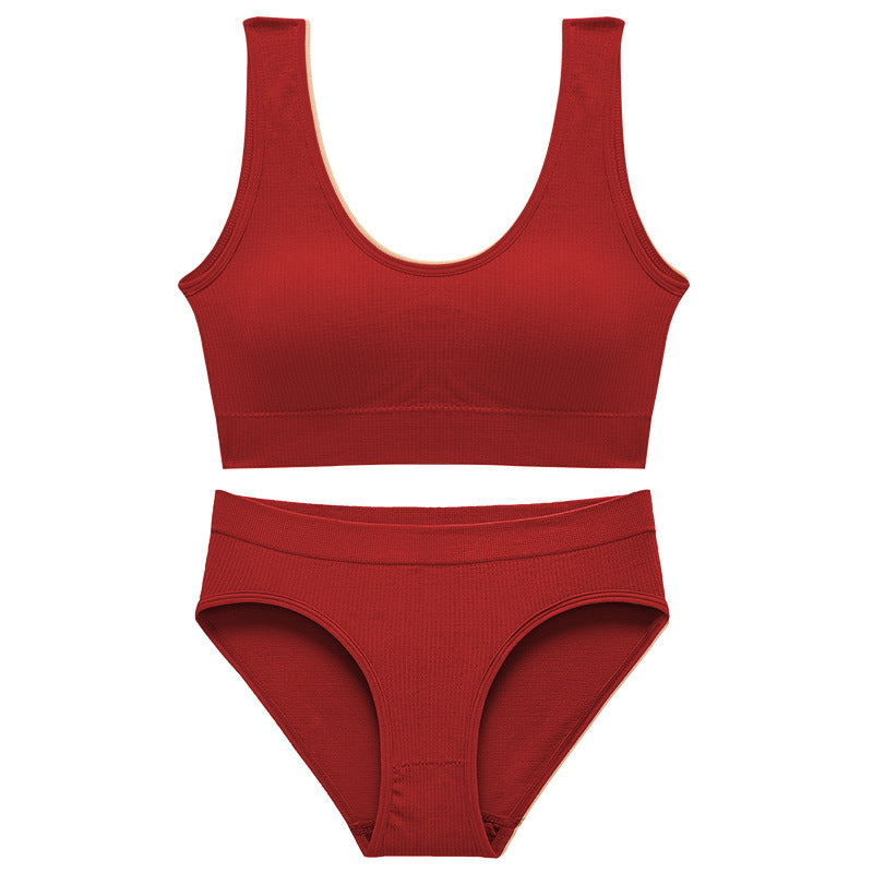 Girls' Large Size Underwear Vest Suit Without Taking Off Sleep Bra