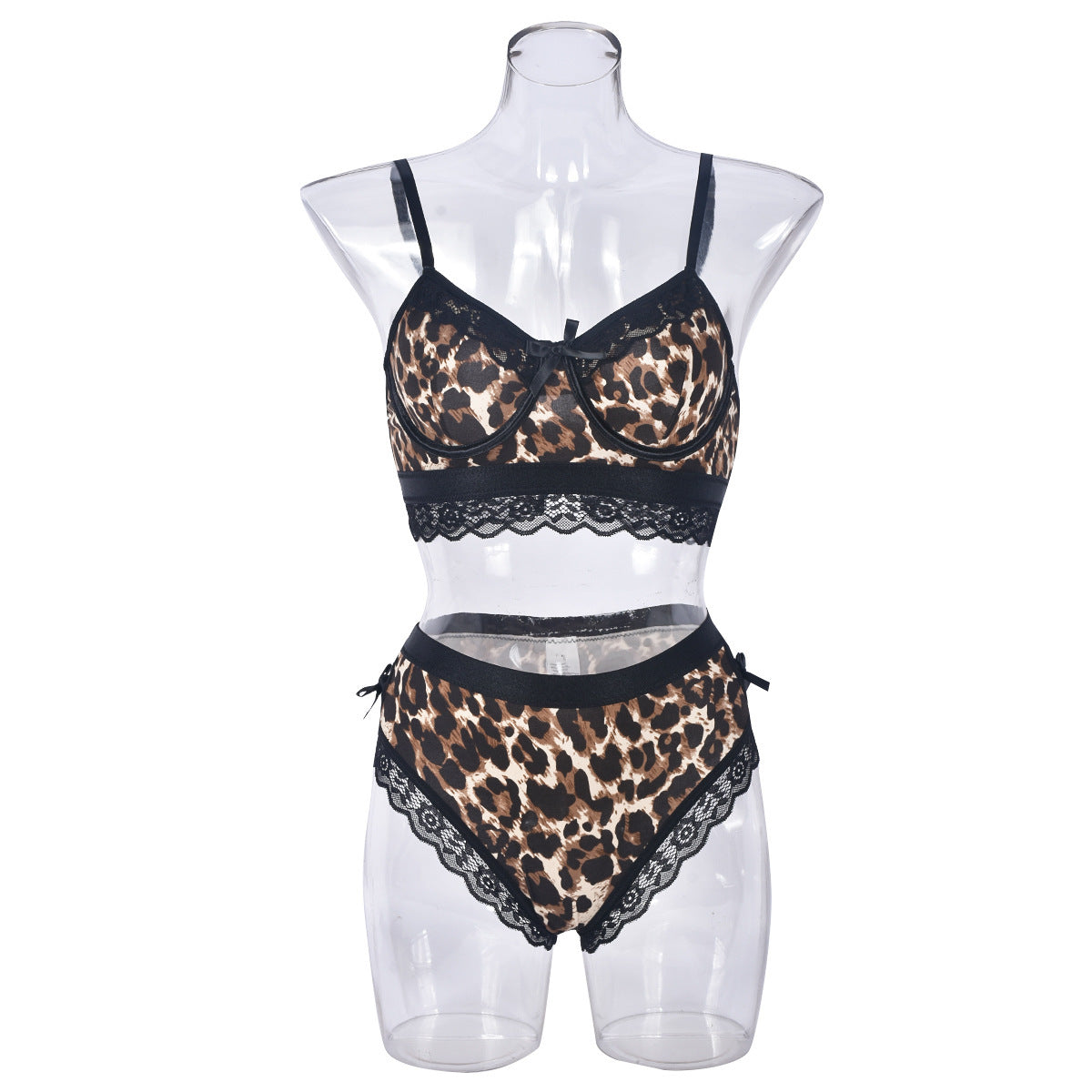 Leopard Print Comfortable Slim Fit Underwear Suit