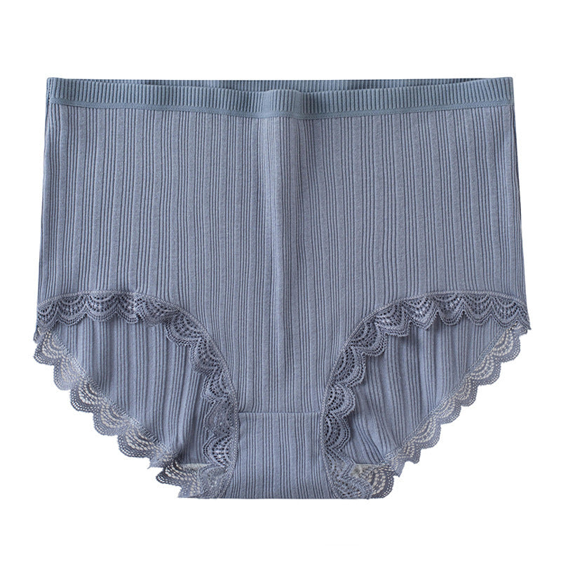 Women's High-waisted Panties Honeycomb Antibacterial Crotch Underwear Women's Cotton