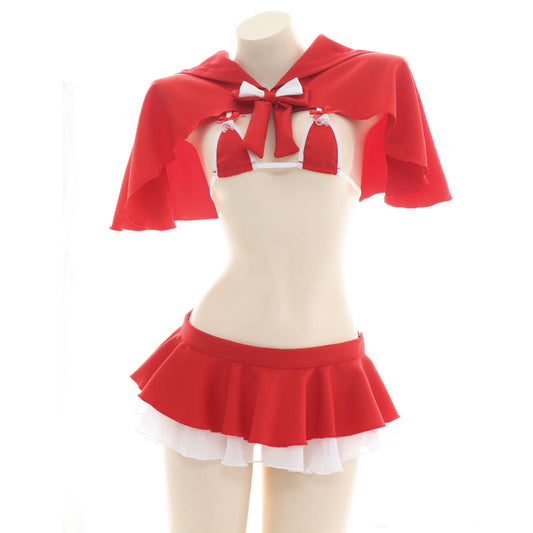 Red Uniform Cloak Suit Pajama Girl