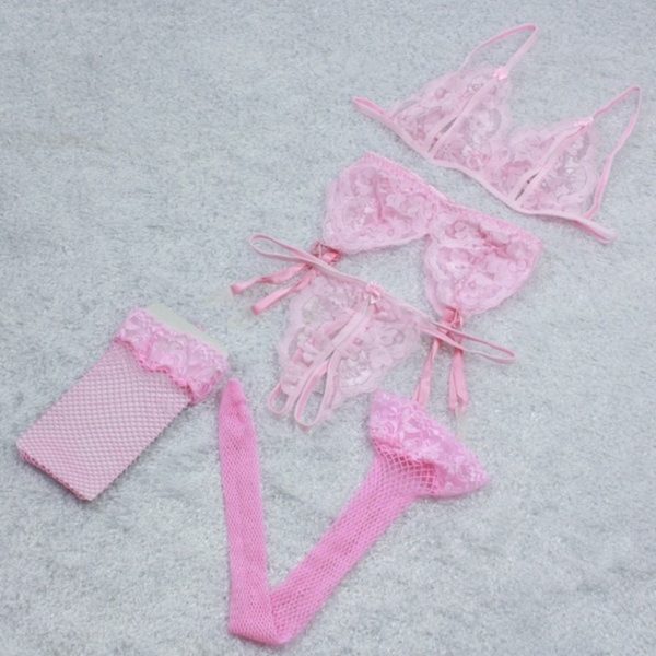 Ladies Sexy Bikini Lace Suit No Socks Sexy Lingerie