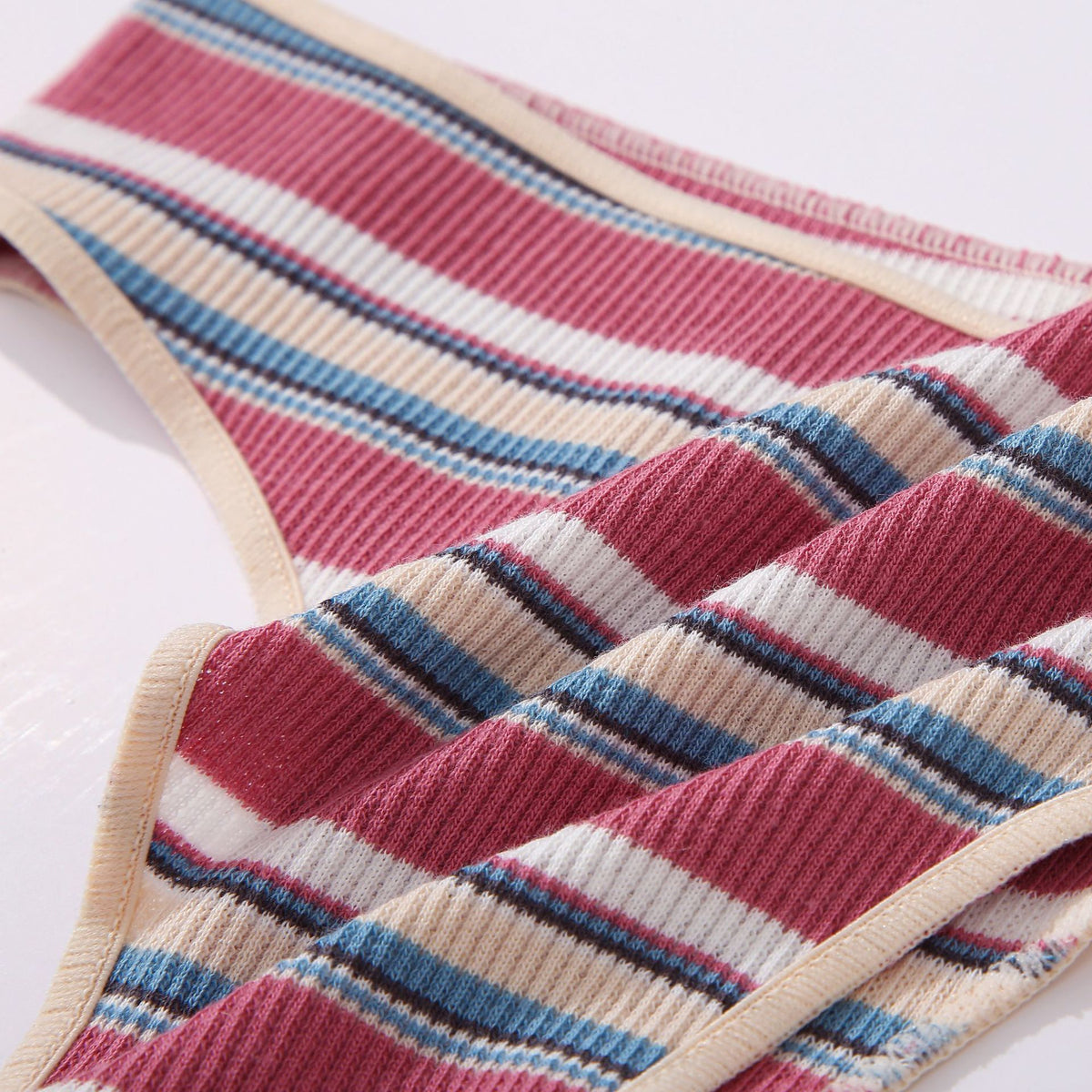 Contrast Color Stitching  Pants Cotton Summer Comfort Briefs