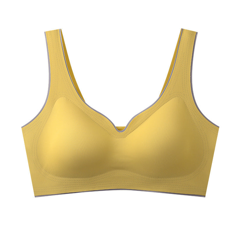 Thailand Seamless Latex Underwear Ladies Ice Silk One Piece Girl Sports Yoga Sleep Vest
